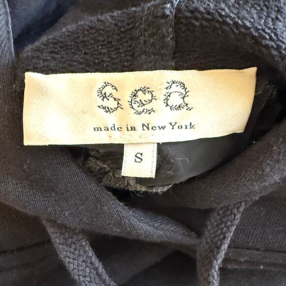 Sea New York Lace Bell Sleeve Combo Cropped Hoodie In Black Size Small - Picture 14 of 15